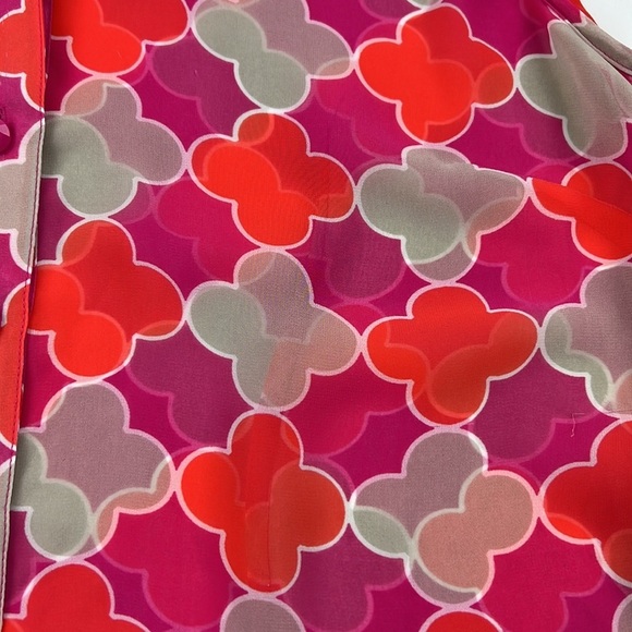 Banana Republic Factory sheer  patterned lightweight sleeveless button down tank - Picture 2 of 7